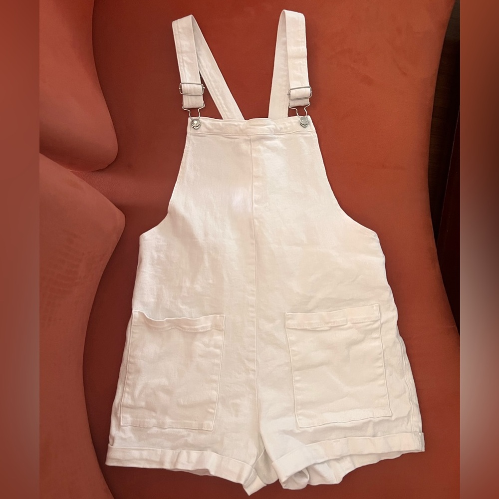 White Linen Overalls